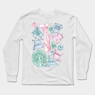 Greek Architectural Elements Long Sleeve T-Shirt